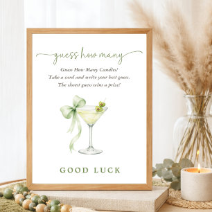 Elegant Tini One Baby Shower Spiel Errate wie vie Poster