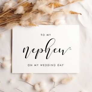 Elegant To my nephew on my wedding day card Einladung