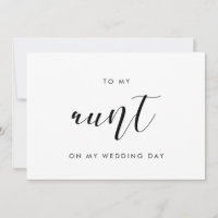 Elegant To my Tunt on my wedday card