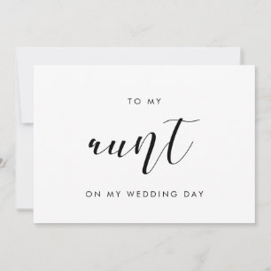 Elegant To my Tunt on my wedday card Einladung