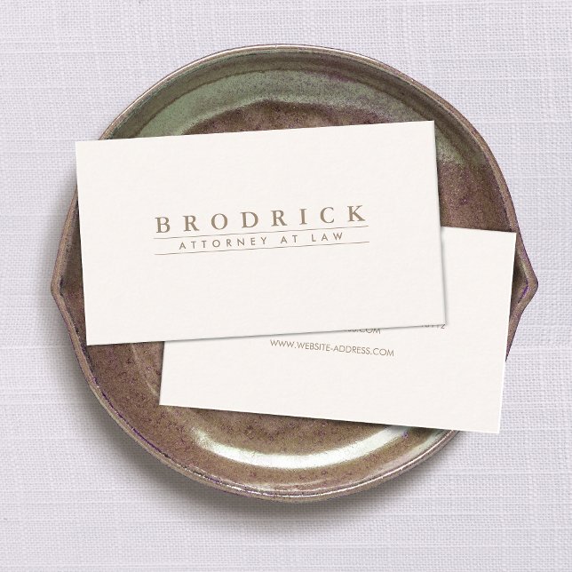 Elegant Traditionelles Elfenbein Beruflich Visitenkarte (Von Creator hochgeladen)