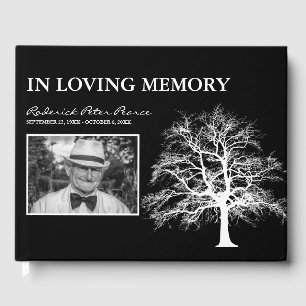Elegant Tree Condolence Foto Beerdigung Gästebuch