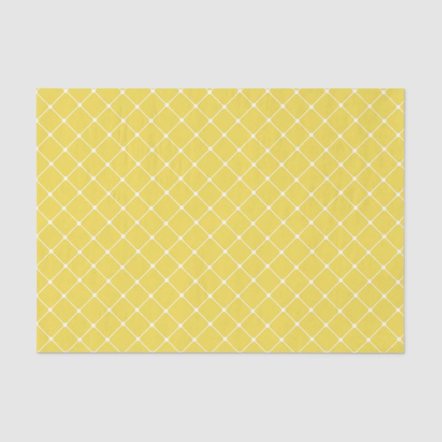 Elegant Trellis Pattern | Gelb Seidenpapier (Vorderseite)