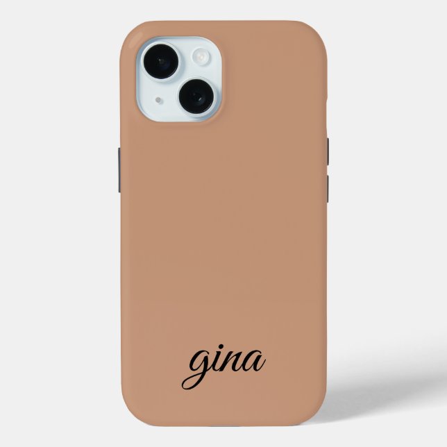 Elegant Trendy Brown individualisieren Case-Mate iPhone Hülle (Rückseite)