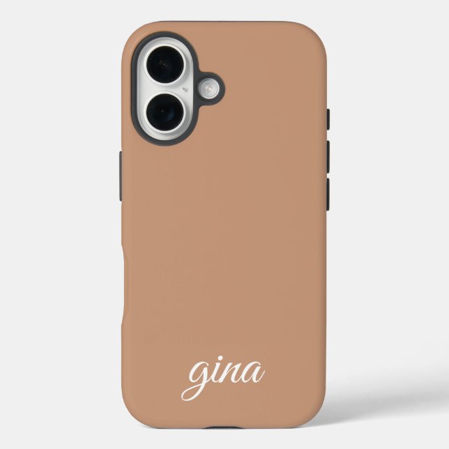Elegant Trendy Brown individualisieren Case-Mate iPhone Hülle (Rückseite)