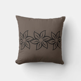 Elegant Trendy Brown Moderne Blume Kissen