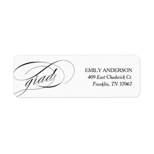 Elegant Trendy Calligraphy Abschluss-Adresse