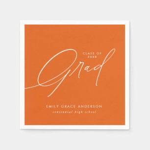Elegant Trendy Calligraphy Script Abschluss Serviette