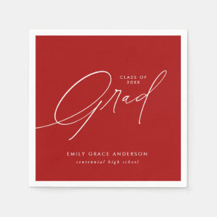 Elegant Trendy Calligraphy Script Abschluss Serviette