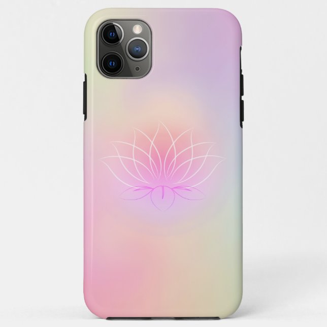 Elegant Trendy Cool Lotus Holographic Case-Mate iPhone Hülle (Rückseite)