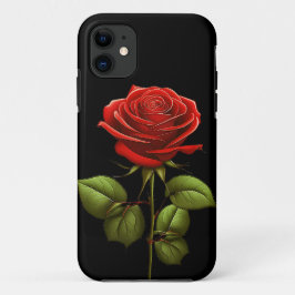 ELEGANT TRENDY ROTE ROSE BLUME Case-Mate iPhone HÜLLE