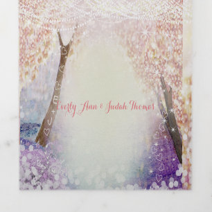 Elegant Tri-Fold Mairy Tale Wedding schließt UAWG  Dreifach Gefaltete Einladung