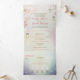 Elegant Tri-Fold Mairy Tale Wedding schließt UAWG Dreifach-gefaltete Programmkarte