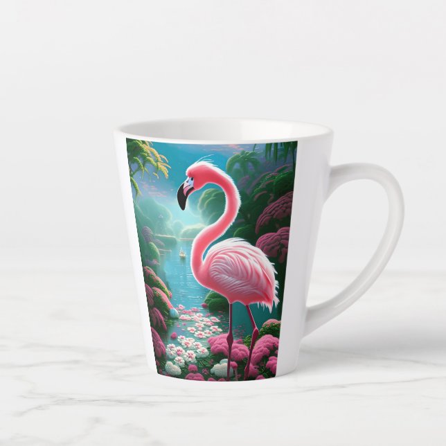 Elegant Tropical Flamingo-70852 Milchtasse (Rechts)