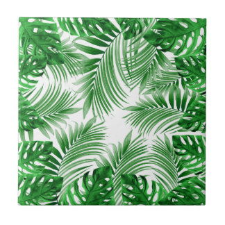 elegant Tropical green palm leaf pattern Fliese