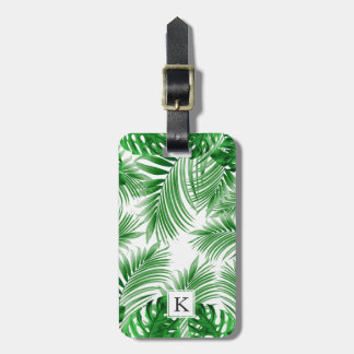 elegant Tropical green palm leaf pattern Gepäckanhänger