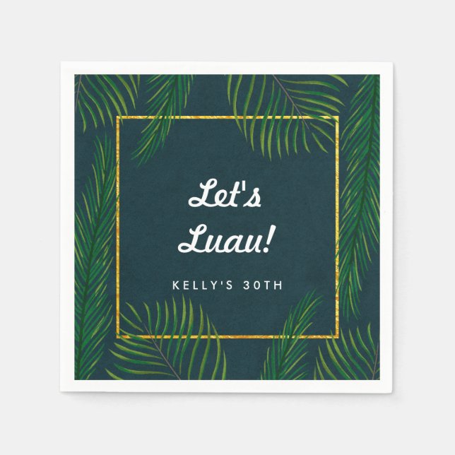 Elegant Tropical Luau Napkins Serviette (Vorderseite)