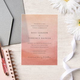 Elegant Tropical Sunset Watercolor Wedding