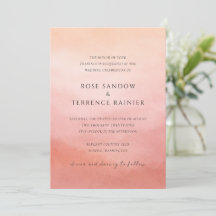 Elegant Tropical Sunset Watercolor Wedding