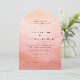 Elegant Tropical Sunset Watercolor Wedding Einladung