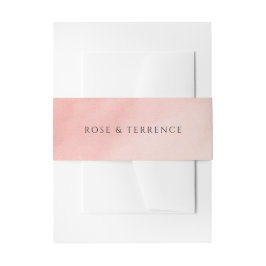 Elegant Tropical Sunset Watercolor Wedding Einladungsbanderole