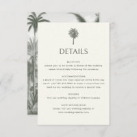 Elegant Tropical Vintage Palm Wedding Details