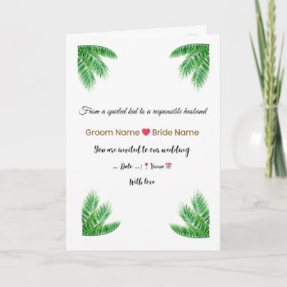 Elegant Tropical Wedding Invitation  Karte