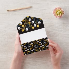 Elegant Tulip Floral Muster All In One Einladung