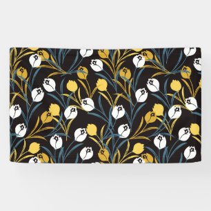 Elegant Tulip Floral Muster Banner