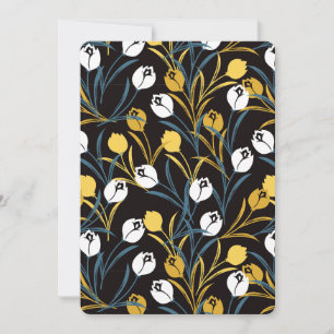 Elegant Tulip Floral Muster Einladung