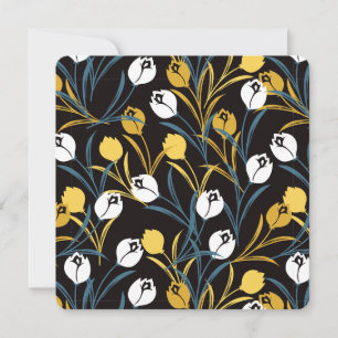 Elegant Tulip Floral Muster Einladung