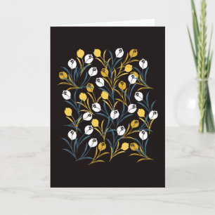 Elegant Tulip Floral Muster Karte