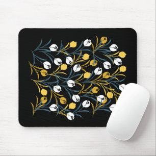Elegant Tulip Floral Muster Mousepad
