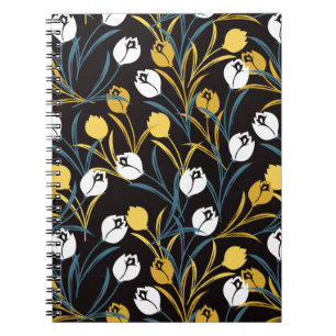 Elegant Tulip Floral Muster Notizblock