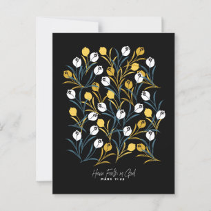 Elegant Tulip Floral Muster Postkarte