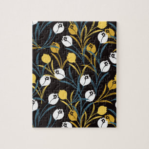 Elegant Tulip Floral Muster Puzzle
