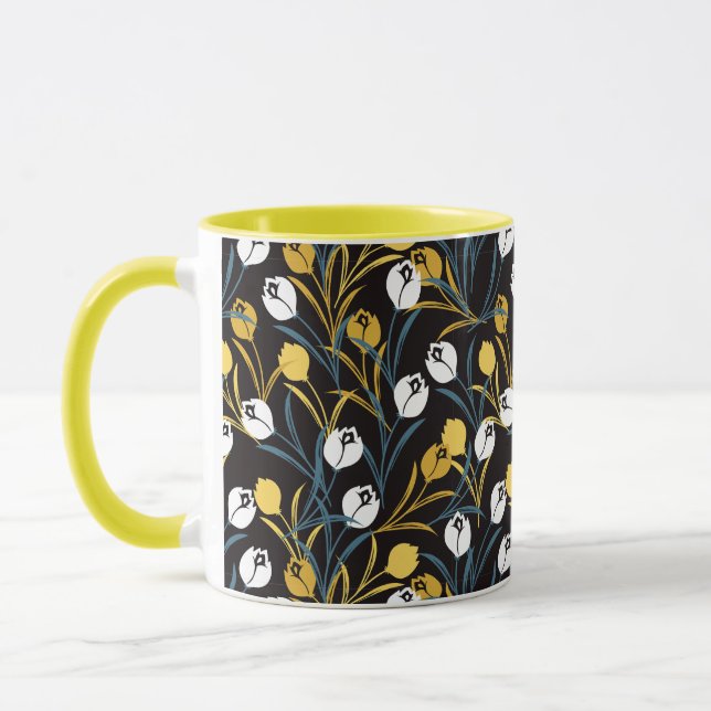 Elegant Tulip Floral Muster Tasse (Links)
