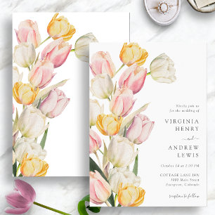 Elegant Tulip Wedding Einladung