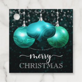 Elegant Türkis Agate Baubles Frohe Weihnachten Geschenkanhänger
