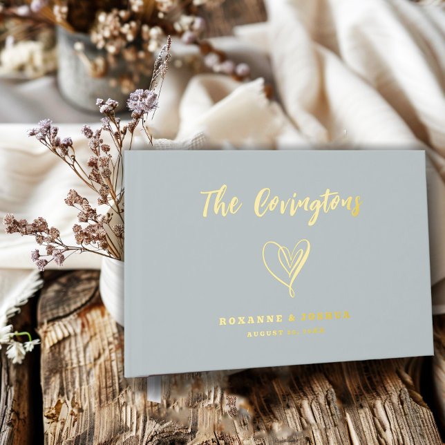 Elegant Türkise Blue Script Wedding Gästebuch (Von Creator hochgeladen)