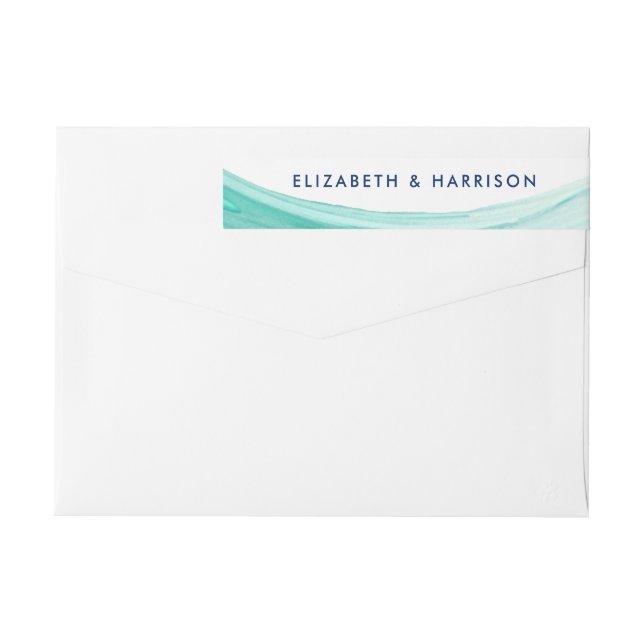 Elegant türkise Tides Beach Wedding (Rückseite)