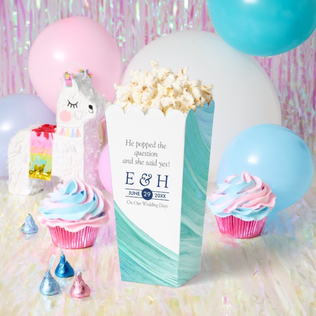 Elegant türkise Tides Beach Wedding Geschenkschachtel (Party)