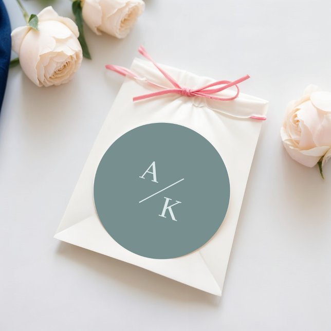 Elegant türkisfarben/Aquamarin Runder Aufkleber (Von Creator hochgeladen)