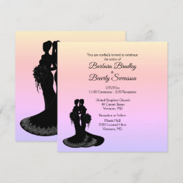 Elegant Two Brides Wedding Einladung