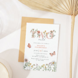 Elegant Two Wild Wildblume 2. Geburtstag Einladung