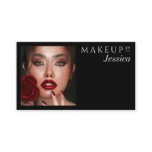 Elegant Typography Black QR Code Photo Makeup