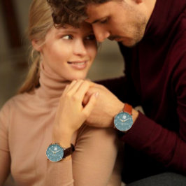 Elegant typography custom name couple's gift  armbanduhr