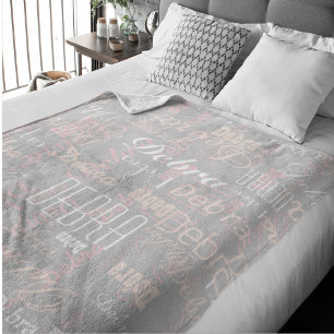 Elegant überlagerter Name - Allround-over-Druck Fleecedecke