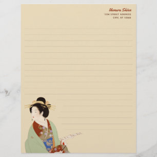 Elegant Uemura Shōen Japanische Frau Briefpapier