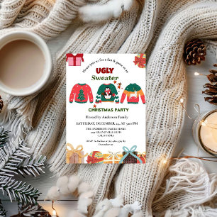ELegant Ugly Sweater Weihnachten Party Einladung